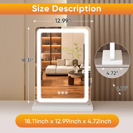 Vanity Mirror with Lights, Dimmable LED Makeup Mirror